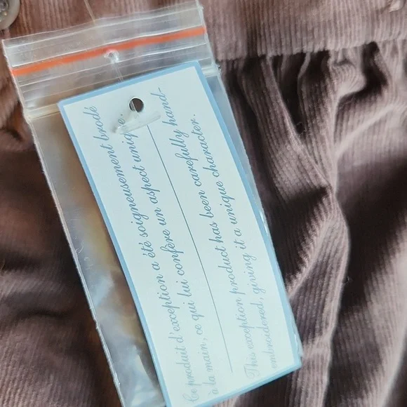 Jacadi Paris Dark Brown Jumpsuit with Pink Floral Embroidery - Picture 11 of 11